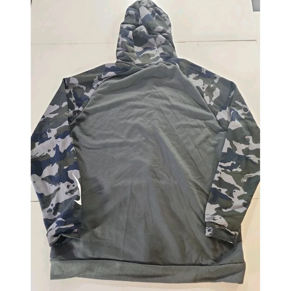 Nike Men's Dri-FIT Full Zip Camo Training Hoodie XL Anthracite‎ Gray AR3112-060
